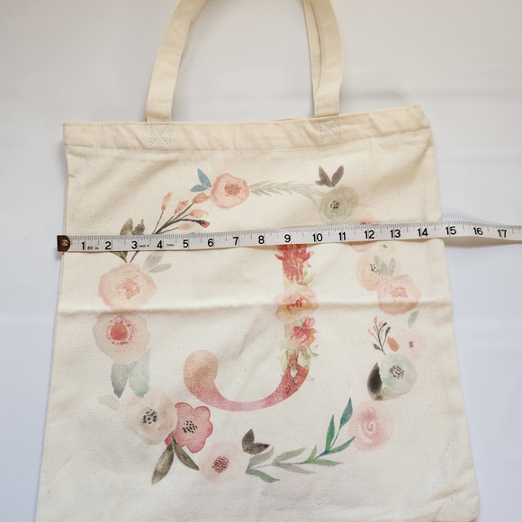 Floral Canvas Tote Bag Set - Cream - Picture 9 of 14